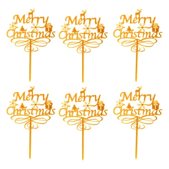 6pc Merry Christmas Cake Topper Snowflake Christmas Cake Decorations Cupcake Toppers Reusable Acrylic Festive Decorative Topper
6pc Merry Christmas Cake Topper Snowflake Christmas Cake Decorations Cupcake Toppers Reusable Acrylic Festive Decorative Topper