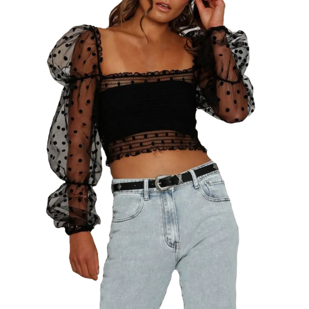 See Through Crop Top Women Puff Sleeve Fishnet Turtle Mesh Camisole Crop Top Female Loose Casual Tank Top
See Through Crop Top Women Puff Sleeve Fishnet Turtle Mesh Camisole Crop Top Female Loose Casual Tank Top
