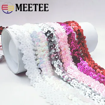 50Yards 20mm Sequins Lace Fabric Ribbons Gold Silver Elastic Lace Trims Stretch Dance Dress Applique DIY Sewing Accessories
50Yards 20mm Sequins Lace Fabric Ribbons Gold Silver Elastic Lace Trims Stretch Dance Dress Applique DIY Sewing Accessories