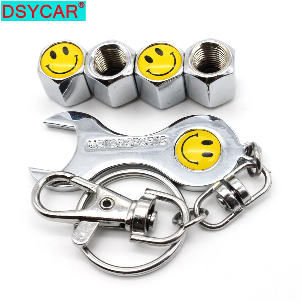 DSYCAR 1Set Zinc Alloy Anti-theft Car Wheel Tire Valve Stem Caps Air+ Wrench Keychain Auto Car Accessories Wheels Tires Parts
DSYCAR 1Set Zinc Alloy Anti-theft Car Wheel Tire Valve Stem Caps Air+ Wrench Keychain Auto Car Accessories Wheels Tires Parts