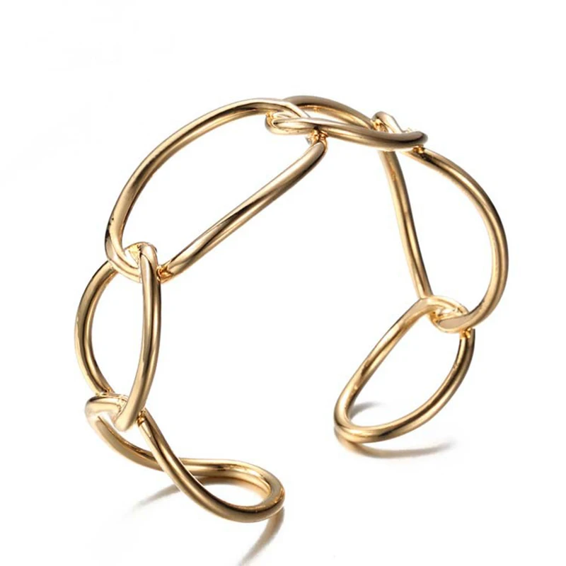 SRCOI Minimalist Wind Oval Link Geometric Modelling Hollow Bracelet Personality Exaggerated Opening Bangle Bracelet Women Girl
SRCOI Minimalist Wind Oval Link Geometric Modelling Hollow Bracelet Personality Exaggerated Opening Bangle Bracelet Women Girl