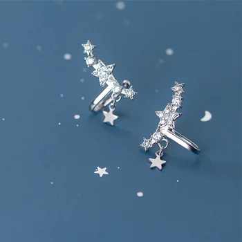 925 Sterling Silver Ear Clip Earrings Without Riercing Zircon Star Earring Ear Cuff Earcuff for Women Jewelry Girl Korean Gifts
925 Sterling Silver Ear Clip Earrings Without Riercing Zircon Star Earring Ear Cuff Earcuff for Women Jewelry Girl Korean Gifts