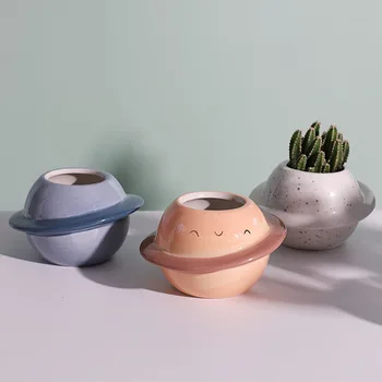 Home Decoration Accessories Flower Arrangement Cartoon Planet Ceramic Flower Pot Creative Ceramic Vase Desktop Dried Flowers
Home Decoration Accessories Flower Arrangement Cartoon Planet Ceramic Flower Pot Creative Ceramic Vase Desktop Dried Flowers