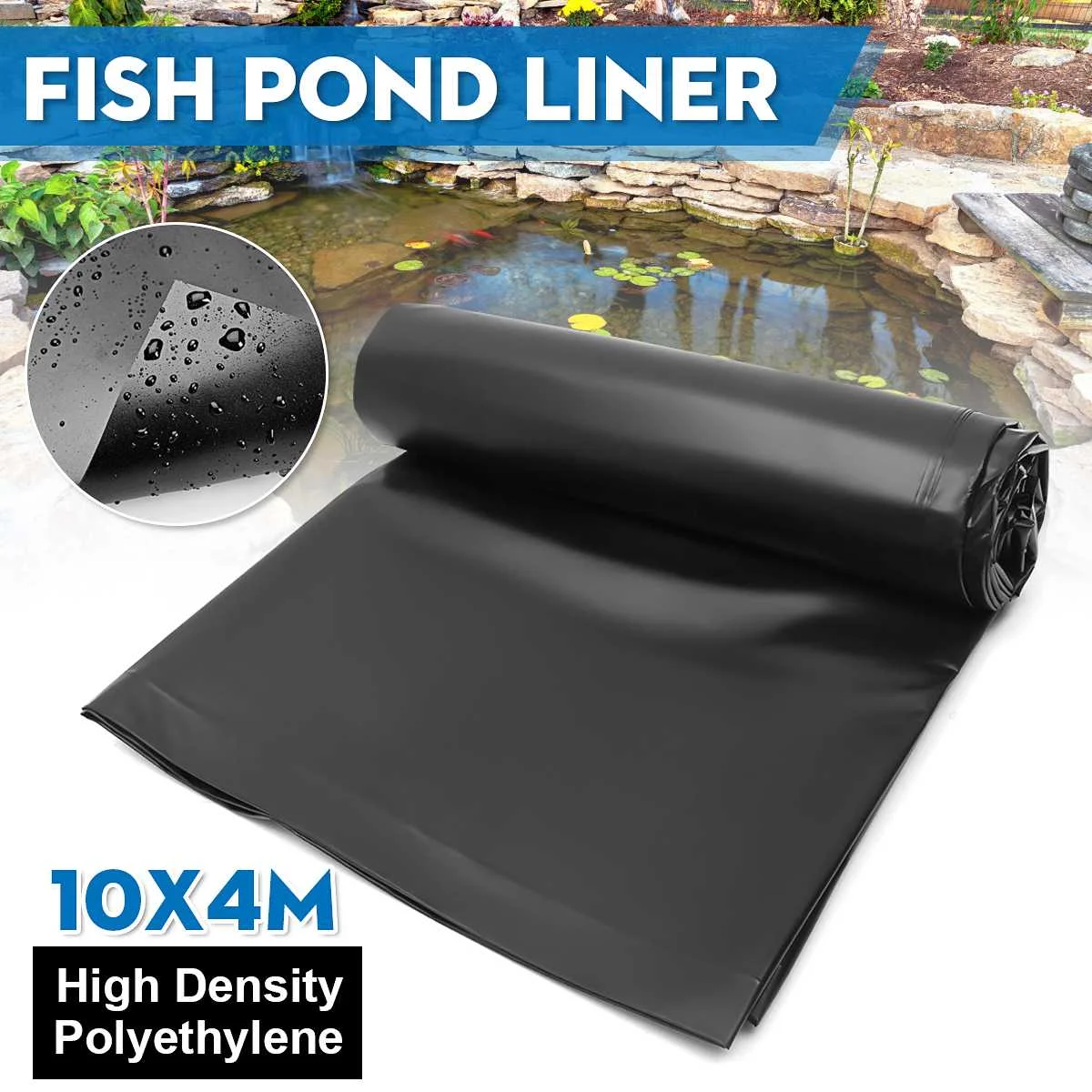 10x4m Black New Fish Pond Liner Cloth Home Garden Pool Reinforced HDPE Heavy Landscaping Pool Pond Waterproof Liner Cloth
10x4m Black New Fish Pond Liner Cloth Home Garden Pool Reinforced HDPE Heavy Landscaping Pool Pond Waterproof Liner Cloth