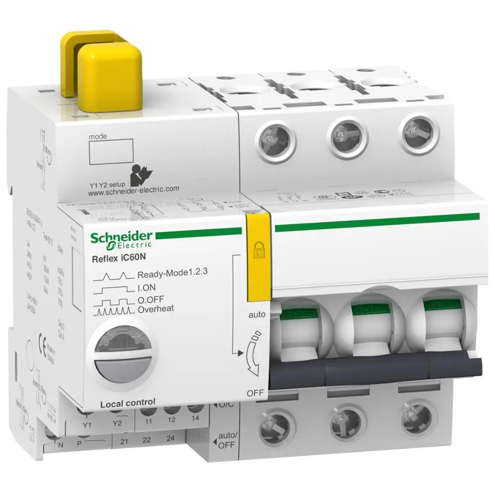 Original export Reflex iC60N integrated control circuit breaker C curve AC 3P 63A 50/60Hz (with Ti24 interface) A9C62363
Original export Reflex iC60N integrated control circuit breaker C curve AC 3P 63A 50/60Hz (with Ti24 interface) A9C62363