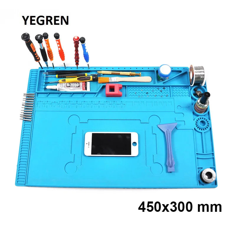 450x300mm Microscope Workbench Repairing Insulation Pad Silicone Mat with Multi-material Area for Digital Device Repairing
450x300mm Microscope Workbench Repairing Insulation Pad Silicone Mat with Multi-material Area for Digital Device Repairing