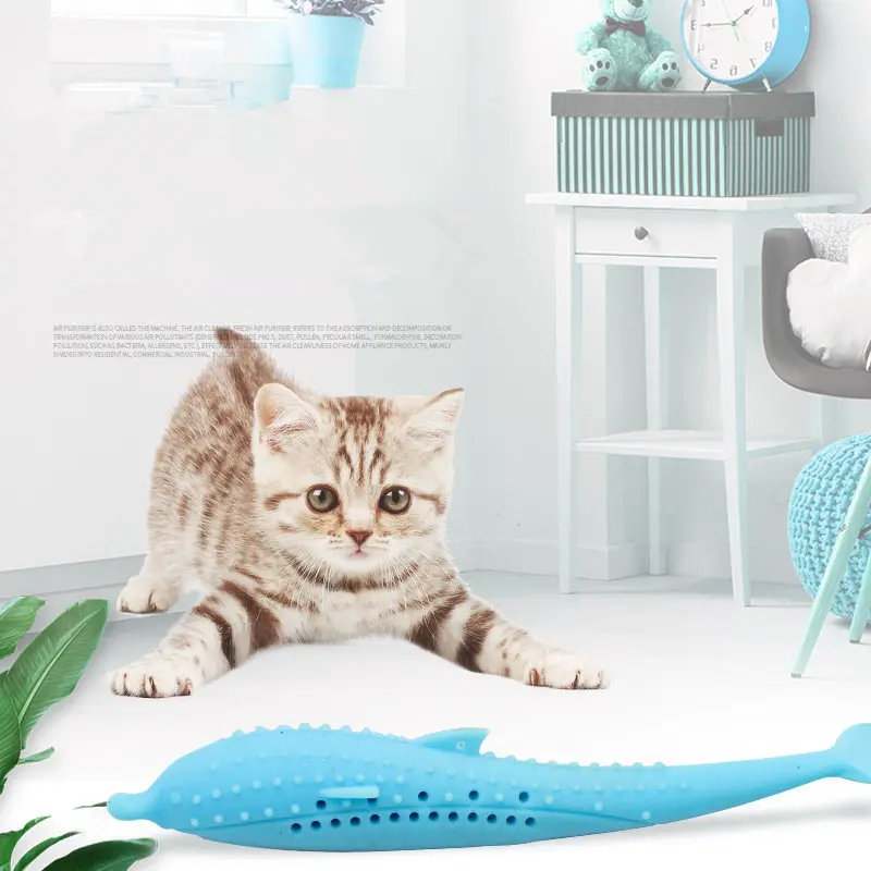 Fish Shape Molar Stick Cat Toy With Catnip Eco-Friendly Silicone Chewing Toy For Cats Teeth Cleaning Toothbrush Toys
Fish Shape Molar Stick Cat Toy With Catnip Eco-Friendly Silicone Chewing Toy For Cats Teeth Cleaning Toothbrush Toys