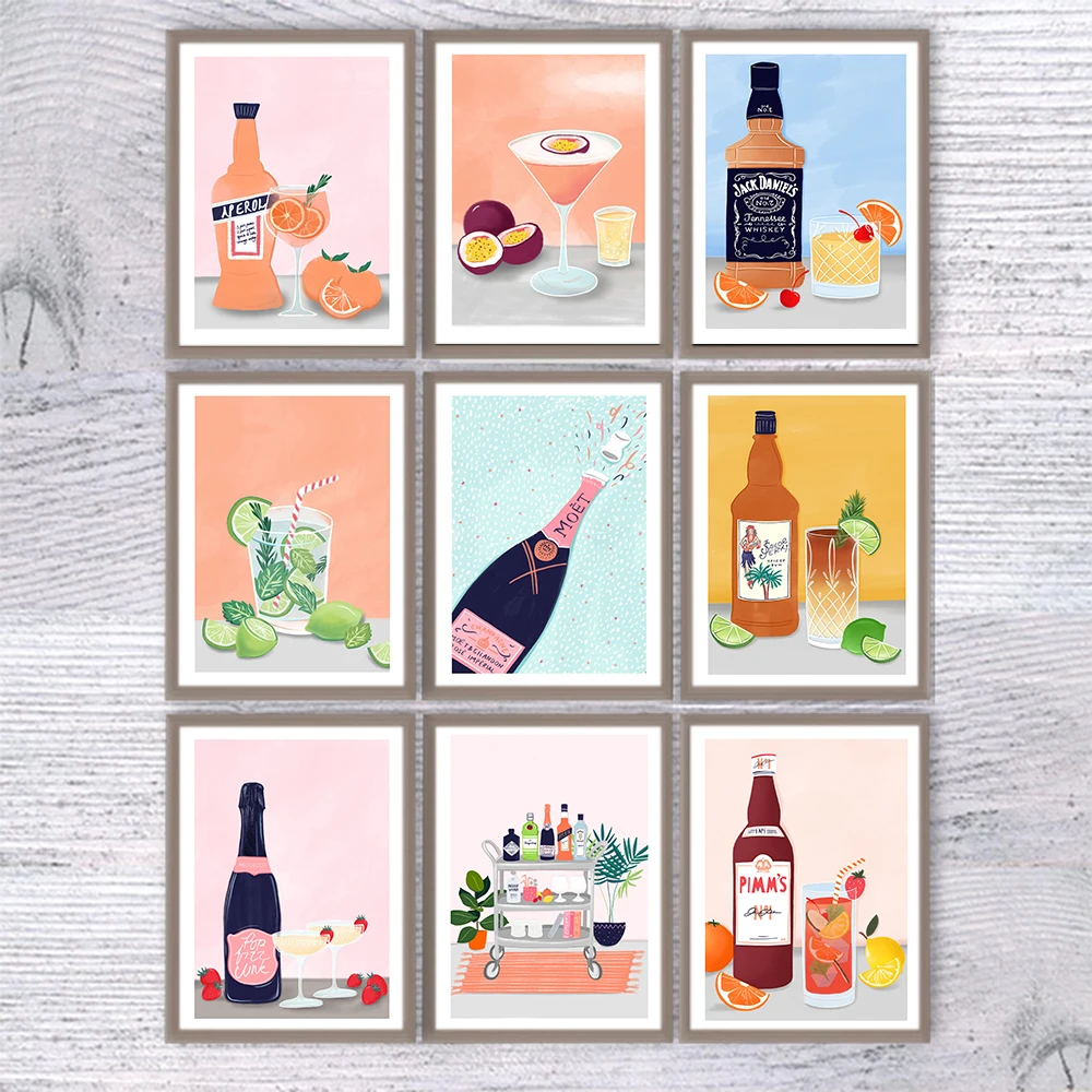 Wine Kitchen Poster Print Champagne Cocktail Drink Canvas Print Wall Art Painting Picture Dining Room Restaurant Bar Decoration
Wine Kitchen Poster Print Champagne Cocktail Drink Canvas Print Wall Art Painting Picture Dining Room Restaurant Bar Decoration