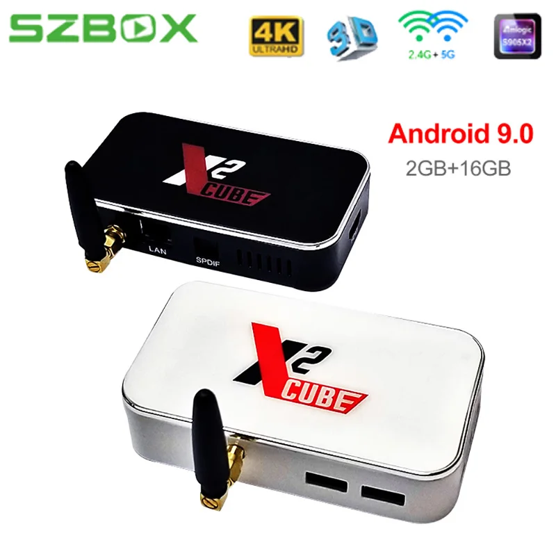 X2 cube Smart Android 9.0 TV Box Amlogic S905X2 2GB DDR4 16GB ROM Set Top Box 2.4G/5G WiFi 1000M BT5.0 4K HD Media Player X2 pro
X2 cube Smart Android 9.0 TV Box Amlogic S905X2 2GB DDR4 16GB ROM Set Top Box 2.4G/5G WiFi 1000M BT5.0 4K HD Media Player X2 pro