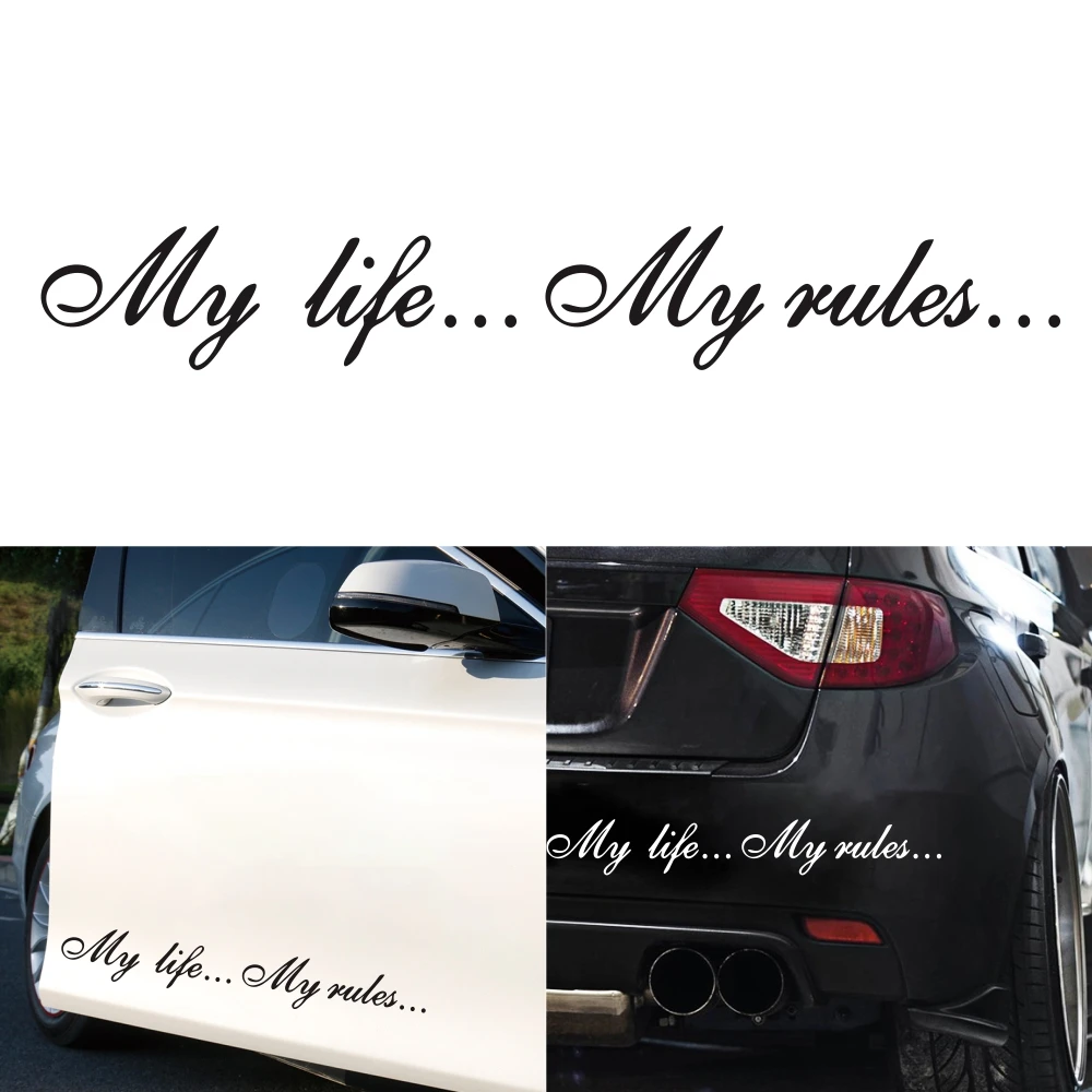 My life... My rules... Modelling decoration car bumper car sticker DIY motorcycle truck racing stripes vinyl decals accessories
My life... My rules... Modelling decoration car bumper car sticker DIY motorcycle truck racing stripes vinyl decals accessories