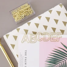 26 Modeling English Letters Gold Paper Clip English Name Spelling Combination Pin File Decoration Paper Clips Office Accessories
26 Modeling English Letters Gold Paper Clip English Name Spelling Combination Pin File Decoration Paper Clips Office Accessories