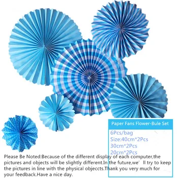 6Pcs Blue Paper Fans for Party Decorations Birthday Wedding Baby Shower Festival Party Decorations Home Hanging Decor Crafts Set
6Pcs Blue Paper Fans for Party Decorations Birthday Wedding Baby Shower Festival Party Decorations Home Hanging Decor Crafts Set