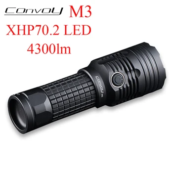 Convoy M3 Cree XHP70.2 4300lm Led Flashlight Linterna Torch Flash Light Hunting Hiking Lantern Temperature Protection Work Light
Convoy M3 Cree XHP70.2 4300lm Led Flashlight Linterna Torch Flash Light Hunting Hiking Lantern Temperature Protection Work Light