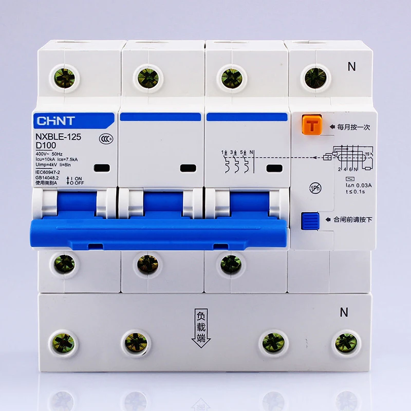 CHINT AC230/400V NXBLE-125 3P+N residual current device D 63 80 100 125A type D earth leakage protection Knife switch
CHINT AC230/400V NXBLE-125 3P+N residual current device D 63 80 100 125A type D earth leakage protection Knife switch