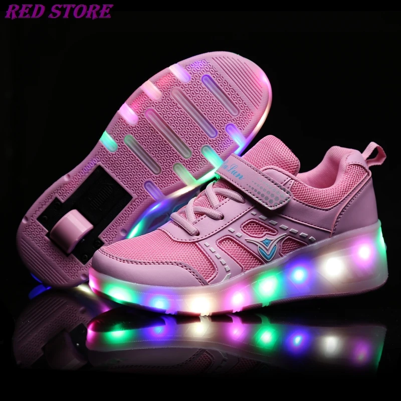 Children Glowing Sneakers Kids Roller Skate Shoes Children Led Light up Shoes Girls Boys Sneakers with Wheels tenis infantil
Children Glowing Sneakers Kids Roller Skate Shoes Children Led Light up Shoes Girls Boys Sneakers with Wheels tenis infantil