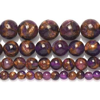 Natural Purple Gold Gemstone Round Loose Beads Crystal Energy Stone Healing Power for Jewelry Making 1 Strand 15"
Natural Purple Gold Gemstone Round Loose Beads Crystal Energy Stone Healing Power for Jewelry Making 1 Strand 15"