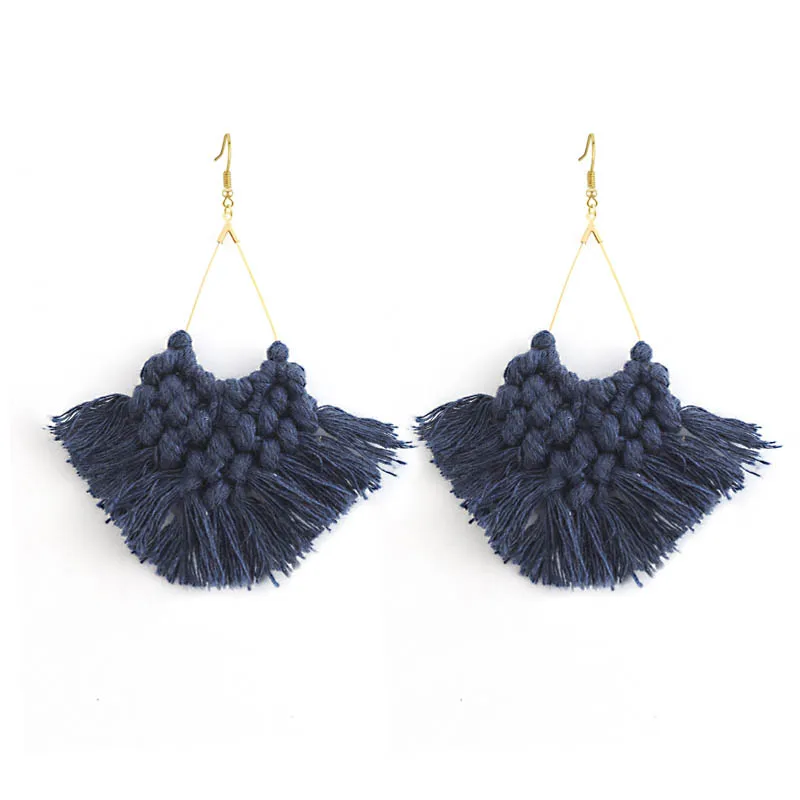 Luxury Handwoven Boho Tassel Earrings - Statement Drop Jewelry 11 H55d0db95c2ac4ffdae6cc8dd38f4b4425