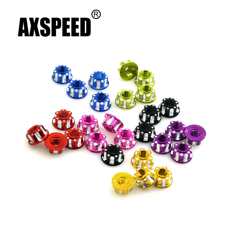 AXSPEED 1/2/4/10 шт. M4 резьба Nyloc шестигранные фиксирующие гайки для радиоуправляемых HSP
