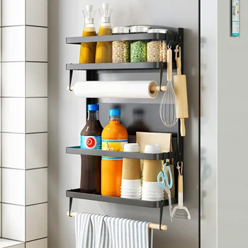 2 in 1 Refrigerator Storage Shelf for Home Kitchen Storage Shelves Organizer Magnetic Hanging Spice Rack Towel Roll Holder
2 in 1 Refrigerator Storage Shelf for Home Kitchen Storage Shelves Organizer Magnetic Hanging Spice Rack Towel Roll Holder