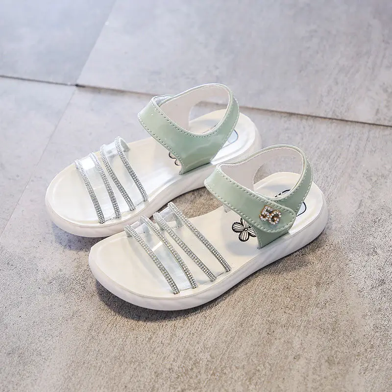 Rhinestone Sandals for Girls Children Casual Flat Shoes 2020 Summer Student Green Jelly Sandals
Rhinestone Sandals for Girls Children Casual Flat Shoes 2020 Summer Student Green Jelly Sandals