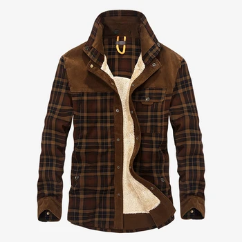 Plaid Corduroy Hiking Jacket Men Autumn Winter Casual Windproof Thick Warm Jackets Male High Quality Military Cotton Fleece Coat 
Plaid Corduroy Hiking Jacket Men Autumn Winter Casual Windproof Thick Warm Jackets Male High Quality Military Cotton Fleece Coat