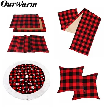 OurWarm Christmas Throw Pillow Cover Buffalo Plaid & Burlap Table Runner New Year Home Decoration Christmas Tree Skirt
OurWarm Christmas Throw Pillow Cover Buffalo Plaid & Burlap Table Runner New Year Home Decoration Christmas Tree Skirt