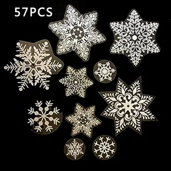 57pcs set Creative Snowflake Christmas Santa Wall Stickers Window Glass Festival Decals Murals Christmas Decorations
57pcs set Creative Snowflake Christmas Santa Wall Stickers Window Glass Festival Decals Murals Christmas Decorations