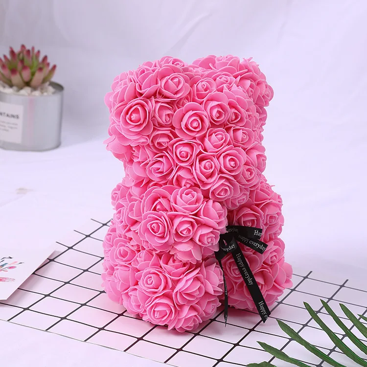 rose bear 25cm valentines day gift for girlfriend