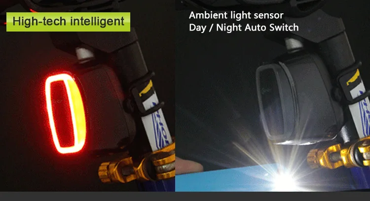 X6 tail lights intelligent induction brake bicycle taillights usb charging mountain bike accessories led warning light