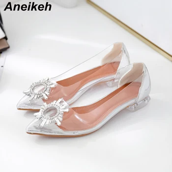 Aneikeh Summer NEW PVC Basic Flats Sandals Shoes Lady Sun flower Rhinestone Pointed end Women Slip On Flats Shoes Size 35-39
Aneikeh Summer NEW PVC Basic Flats Sandals Shoes Lady Sun flower Rhinestone Pointed end Women Slip On Flats Shoes Size 35-39