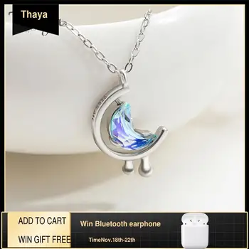 Thaya s925 Silver Water In The Moon Necklace Blue Moon Bohemia Women Choker Necklace for Women Jewelry Gift
Thaya s925 Silver Water In The Moon Necklace Blue Moon Bohemia Women Choker Necklace for Women Jewelry Gift