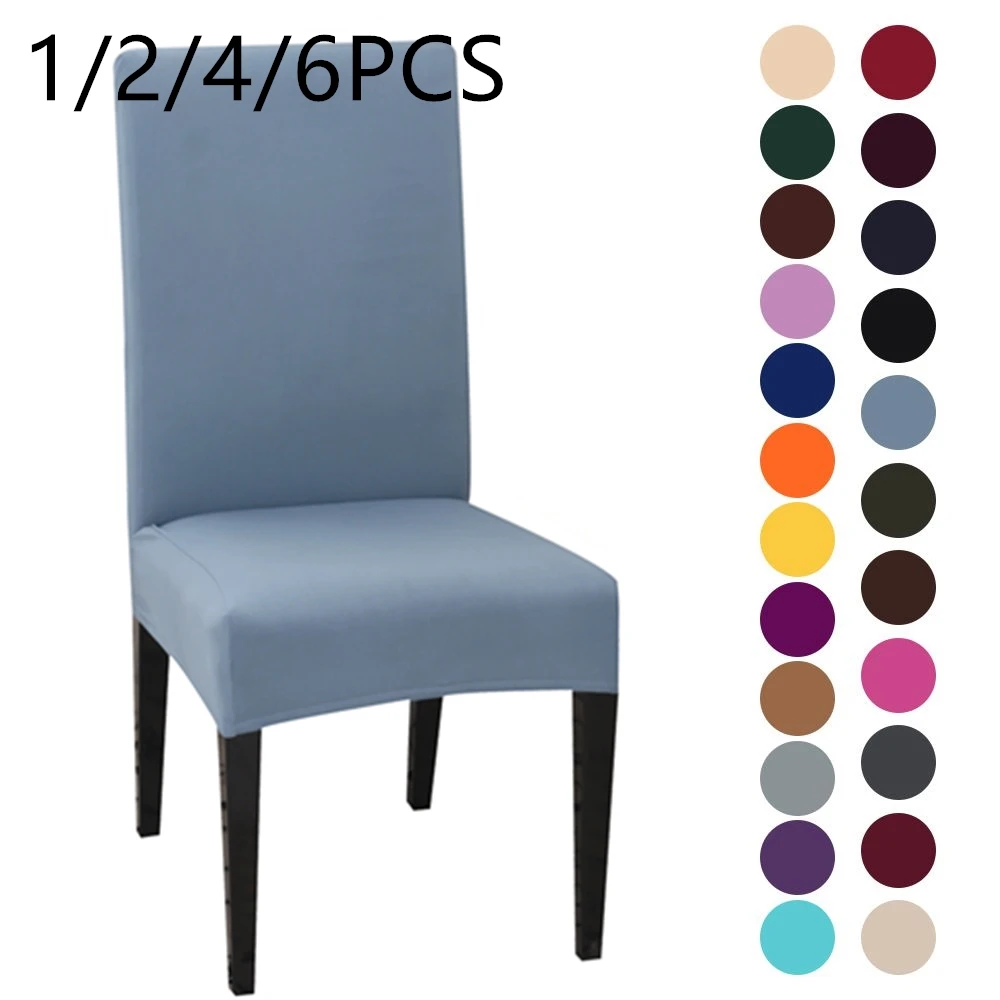 1/2/4/6pcs Spandex Solid Color Chair Cover Stretch Elastic Chair Covers Slipcovers For Dining Room Banquet Kitchen Wedding
1/2/4/6pcs Spandex Solid Color Chair Cover Stretch Elastic Chair Covers Slipcovers For Dining Room Banquet Kitchen Wedding