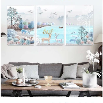 Triptych DIY Full Round Drill Diamond Painting Forest elk animal deer Diamond Embroidery Cross Stitch kits Mosaic home Decortion 
Triptych DIY Full Round Drill Diamond Painting Forest elk animal deer Diamond Embroidery Cross Stitch kits Mosaic home Decortion