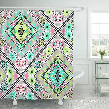 Tribal Aztec Seamlesss Patterns Neon Colors Geometric Zigzag Ethnic Beautiful Borders and Symmetry Shower Curtain Polyester 72
Tribal Aztec Seamlesss Patterns Neon Colors Geometric Zigzag Ethnic Beautiful Borders and Symmetry Shower Curtain Polyester 72