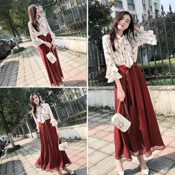 Spring Clothing 2020 Fashion New Ruffle Floral Shirt and High Waist Pleated Skirt Two Piece Set Women Elegant Blouse Outfit r45
Spring Clothing 2020 Fashion New Ruffle Floral Shirt and High Waist Pleated Skirt Two Piece Set Women Elegant Blouse Outfit r45