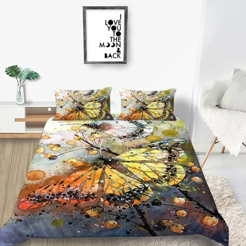 3D Print Bedding Set Butterflies Hot Sale Artistic Duvet Cover King Queen Twin Full Single Double Unique Design Bed Set 
3D Print Bedding Set Butterflies Hot Sale Artistic Duvet Cover King Queen Twin Full Single Double Unique Design Bed Set