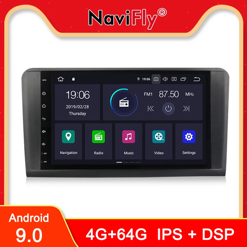 NaviFly 9" IPS+DSP Android 9 car gps radio player for Mercedes Benz GL ML CLASS W164 ML350 ML500 X164 GL320 No DVD
NaviFly 9" IPS+DSP Android 9 car gps radio player for Mercedes Benz GL ML CLASS W164 ML350 ML500 X164 GL320 No DVD