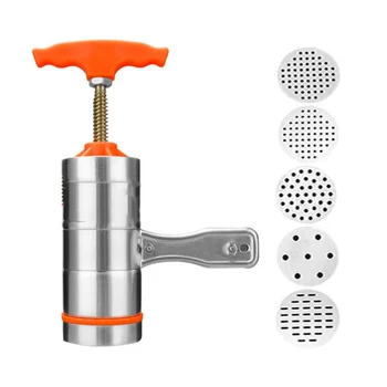 Manual Household Noodle Press Machine Hand Screw Portable Stainless Steel Pasta Noodle Maker Multifunctional Noodle Making Tools 
Manual Household Noodle Press Machine Hand Screw Portable Stainless Steel Pasta Noodle Maker Multifunctional Noodle Making Tools
