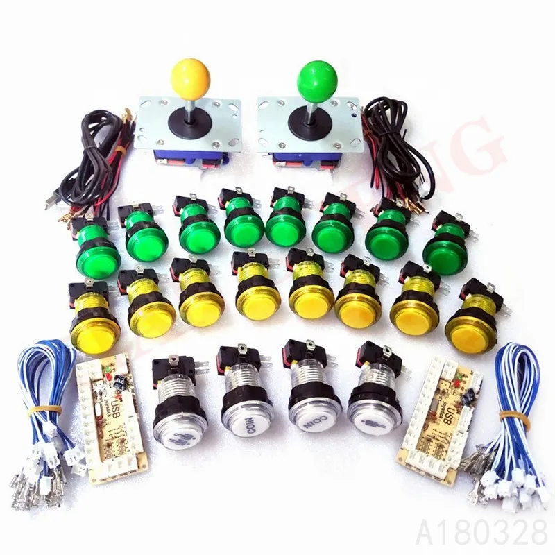Zero Delay Arcade cabinet DIY kit for 5V led push button ZIPPY Joystick 1 & 2 player COIN START button USB to PC /Raspberry Pi
Zero Delay Arcade cabinet DIY kit for 5V led push button ZIPPY Joystick 1 & 2 player COIN START button USB to PC /Raspberry Pi
