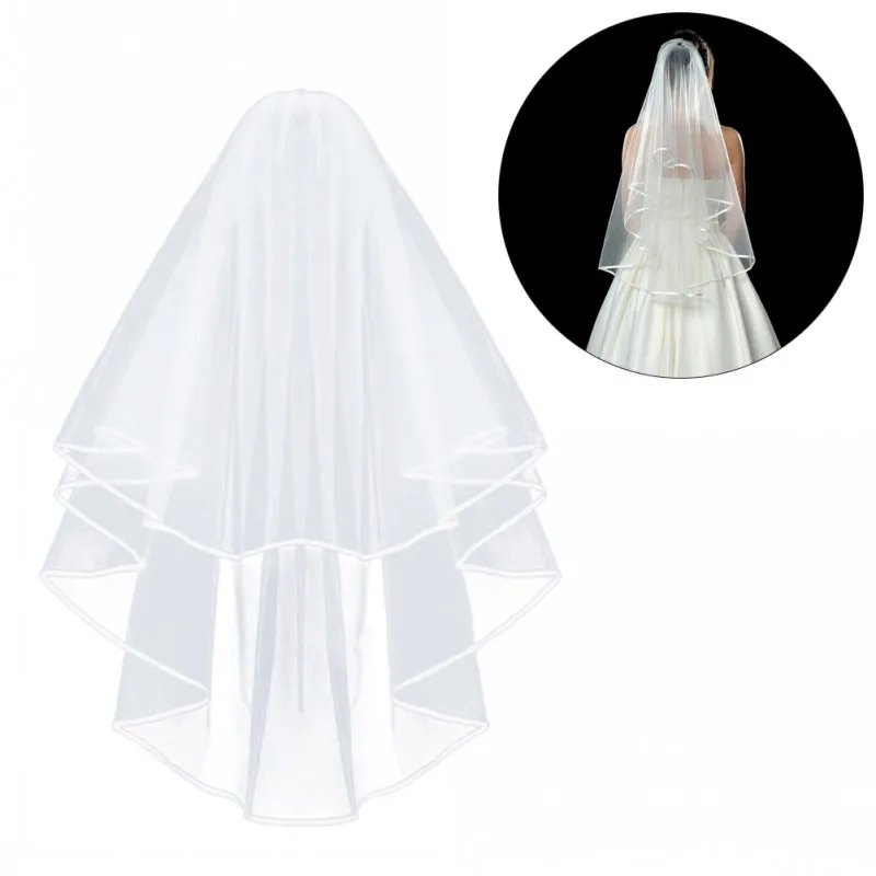 Fashion White ribbon edge two layer with comb for wedding party tulle veiling 2019 new arrival yashmac
Fashion White ribbon edge two layer with comb for wedding party tulle veiling 2019 new arrival yashmac
