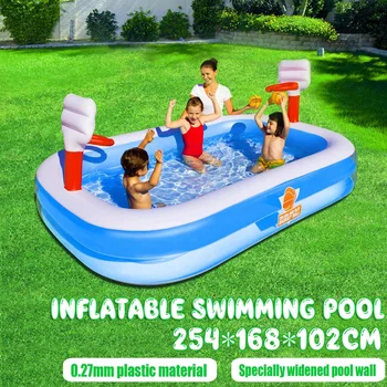 NEW Children's Inflatable Pool Home Outdoor Courtyard Swimming Pool Water Basketball Pool with 2 Inflatable Ball 254x168x102cm
NEW Children's Inflatable Pool Home Outdoor Courtyard Swimming Pool Water Basketball Pool with 2 Inflatable Ball 254x168x102cm