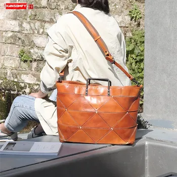 Business Leather Computer Briefcase Women Handbag Laptop Bag Female Cowhide Stitching Distressed Handbag Large Capacity 14 Inch
Business Leather Computer Briefcase Women Handbag Laptop Bag Female Cowhide Stitching Distressed Handbag Large Capacity 14 Inch