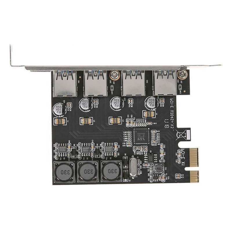 PCI-E To USB 3.0 4-Ports Hub PCI-Expansion Controller Adapter Riser Card For Desktop PC Built-in Connectors
PCI-E To USB 3.0 4-Ports Hub PCI-Expansion Controller Adapter Riser Card For Desktop PC Built-in Connectors