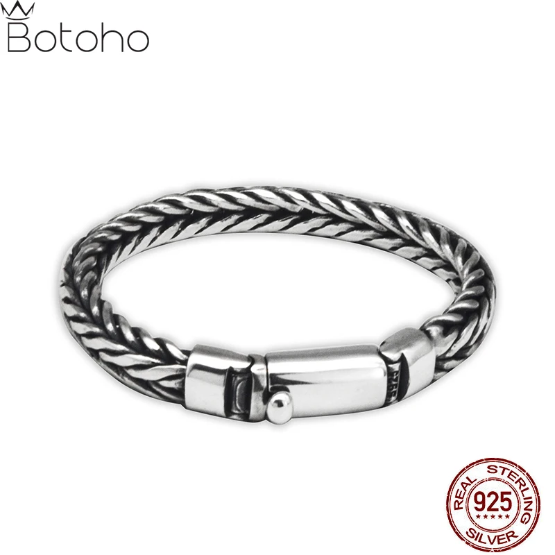 Man Jewelry Thai Silver Vintage Bracelet Punk Bangle 925 Sterling Silver Dragon Bones Bracelet Good Birthday Gifts for Men
Man Jewelry Thai Silver Vintage Bracelet Punk Bangle 925 Sterling Silver Dragon Bones Bracelet Good Birthday Gifts for Men