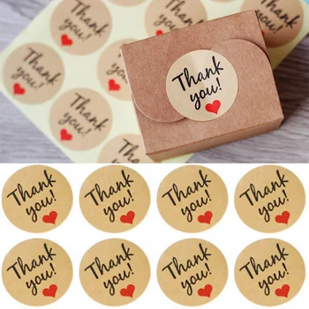 60 pcs/5 Sheet Heart "Thank you" sticker Round Kraft Paper Seal Decoration Sticker for Packaged Gift Bag DIY Handmade Label
60 pcs/5 Sheet Heart "Thank you" sticker Round Kraft Paper Seal Decoration Sticker for Packaged Gift Bag DIY Handmade Label