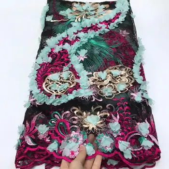 Wholesale fashion African lace fabrics high quality 3D floral fabric embroidered with beads French tulle lace wedding dresses
Wholesale fashion African lace fabrics high quality 3D floral fabric embroidered with beads French tulle lace wedding dresses