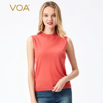 VOA Multi-Color Half-Collar Sleeveless Ribbed Cuffs Simple Slim Breathable Bottoming All-Match T-shirt for Women BG65
VOA Multi-Color Half-Collar Sleeveless Ribbed Cuffs Simple Slim Breathable Bottoming All-Match T-shirt for Women BG65