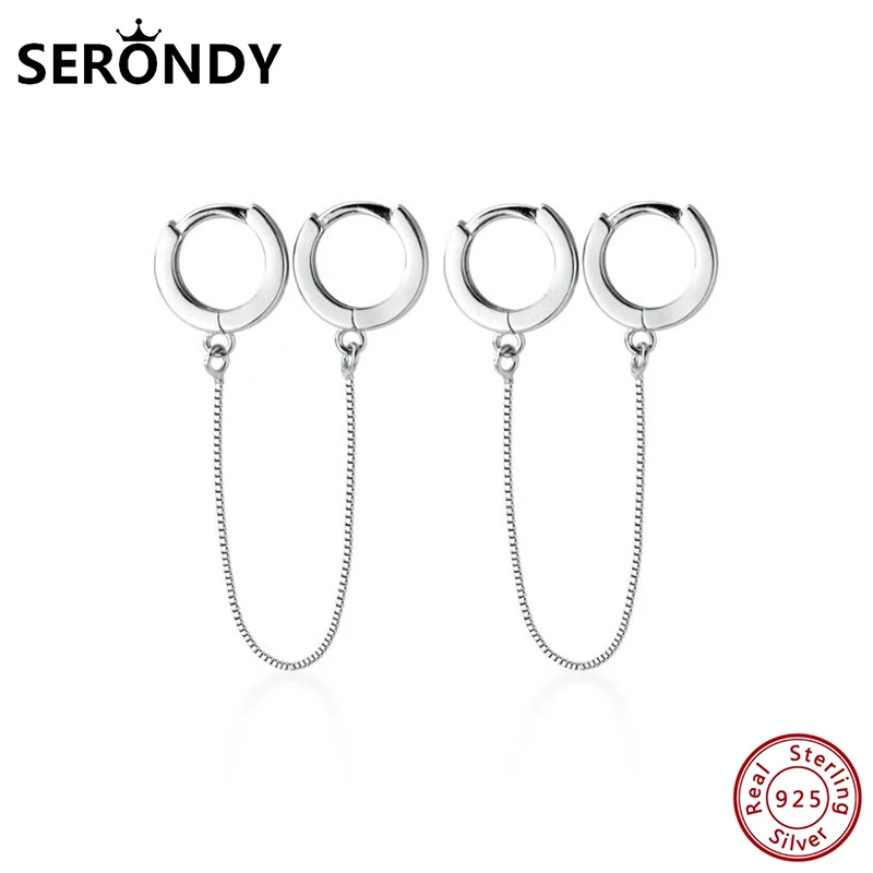SERONDY Chains Round 925 Silver Earrings For Women Unusual Jewelry Drop Earring 2020 New Hit Undefined Female Gift Girl ED10952
SERONDY Chains Round 925 Silver Earrings For Women Unusual Jewelry Drop Earring 2020 New Hit Undefined Female Gift Girl ED10952