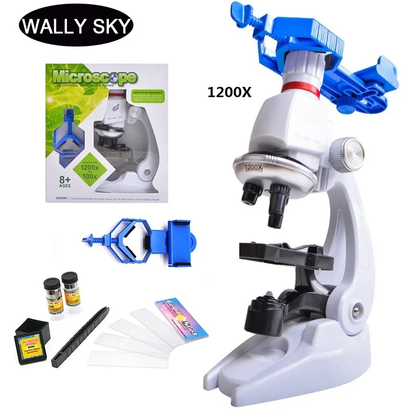 Children Toy Biological Microscope Set 1200X Illuminated Microscope Kit Home School Lab Educational Gift With Cellphone Mount
Children Toy Biological Microscope Set 1200X Illuminated Microscope Kit Home School Lab Educational Gift With Cellphone Mount