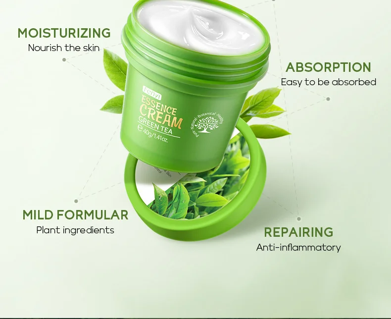 LAIKOU Green Tea Essence Facial Cream Anti Acne Oil-control Smoothing Skin Shrink Pores Whitening Moisturizing nourishing Cream 18 H55ebf9b5ffe1410bac6306eec1a7aca91